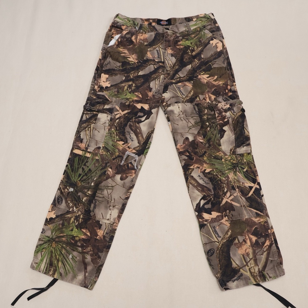 Dickies Camo Cargo Pants Mens 36x32 Y2K Realtree Hunting Carpenter Distressed